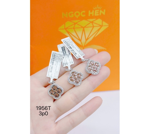 Bông Tai Vàng 610 Mẫu Trắng 6