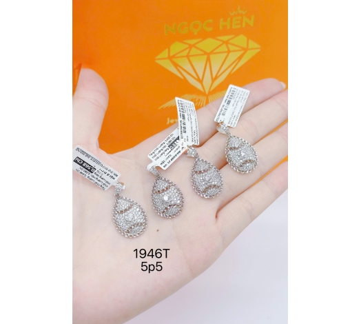 Bông Tai Vàng 610 Mẫu Trắng 9