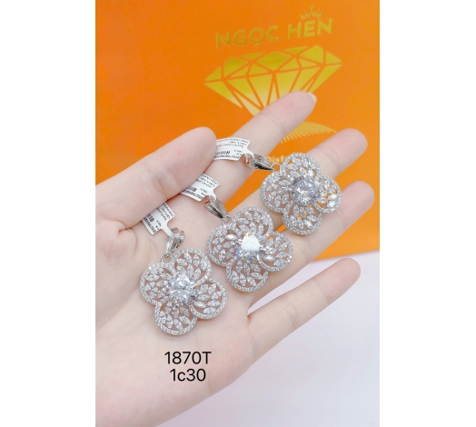 Bông Tai Vàng 610 Mẫu Trắng 11
